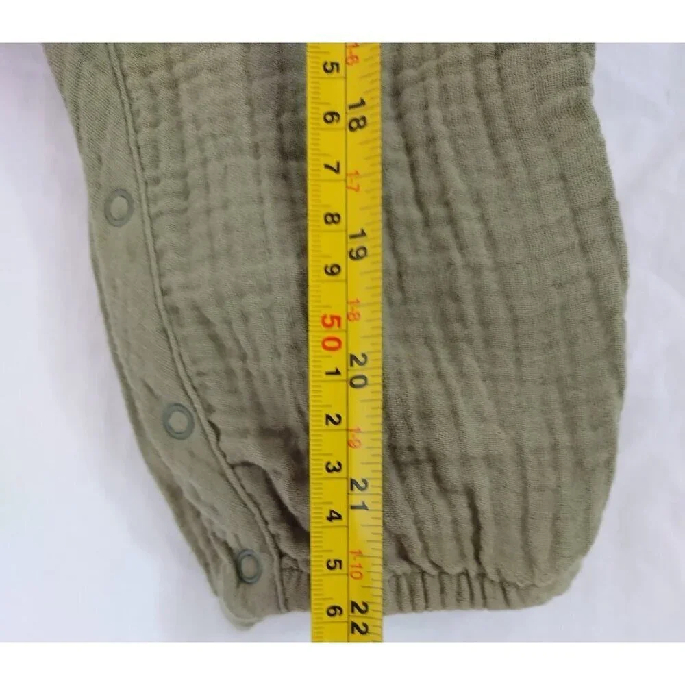 Grayson Collective 100% Cotton Green Baby Romper, 12 Months. NWT